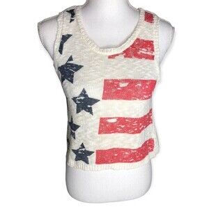 Arizona Jean Co. Stars & Stripes Knitted Sleeveless Tank Top